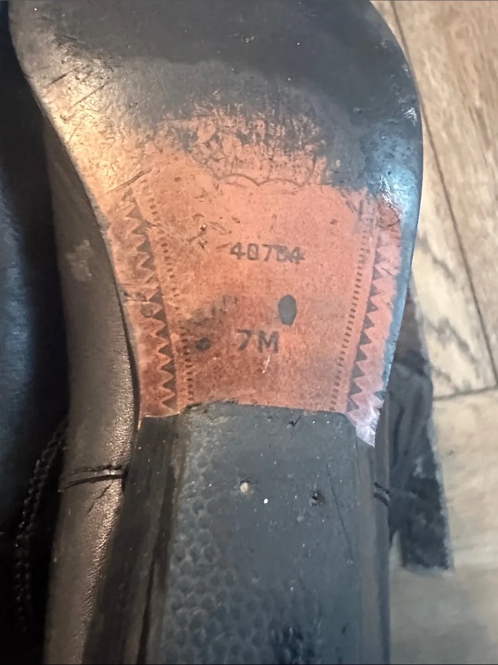 Vintage DP Italia Black Leather Western Harness Boots Made in Italy Women's 7M - Picture 11 of 13